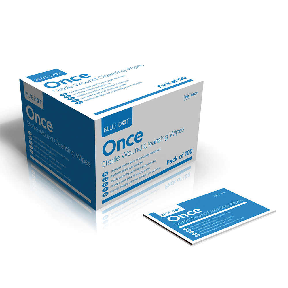 Blue Dot Sterile Saline Wipes 1x100 featured image