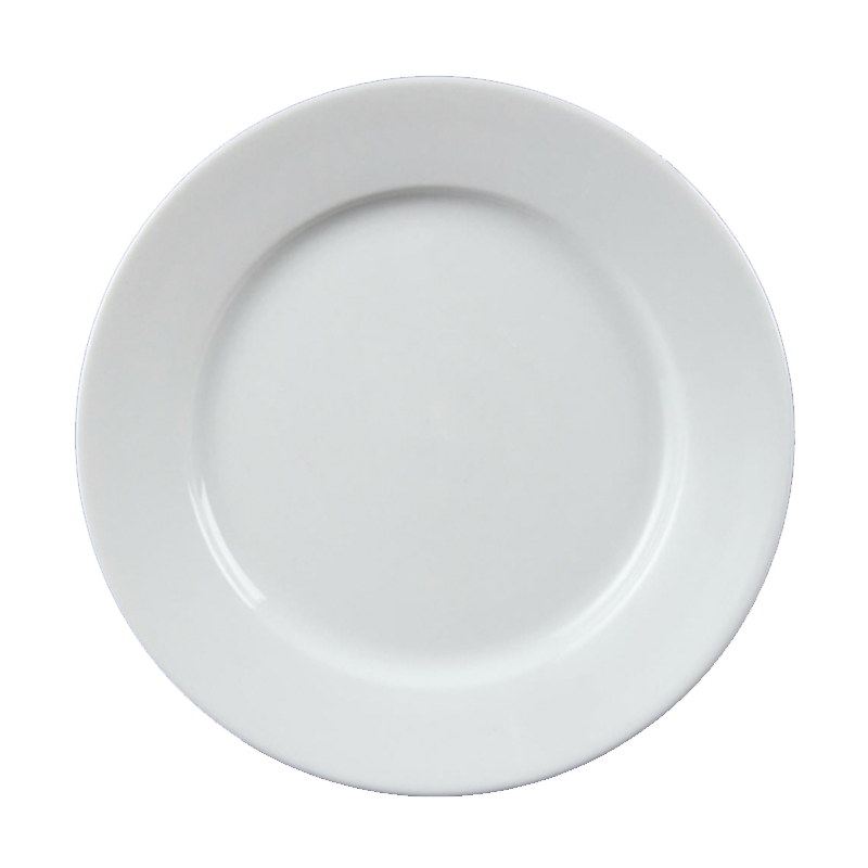 Olympia Whiteware Wide Rimmed Plates 8