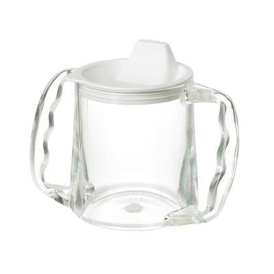 Homecraft Wide Base Mug with Solid White Lid (300ml) Two Handles featured image