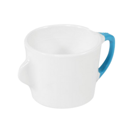 Omni White Cup with Blue Handle 200ml featured image