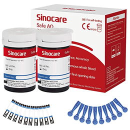 Sinocare Test Strips x 50 & Lancets x 50 featured image