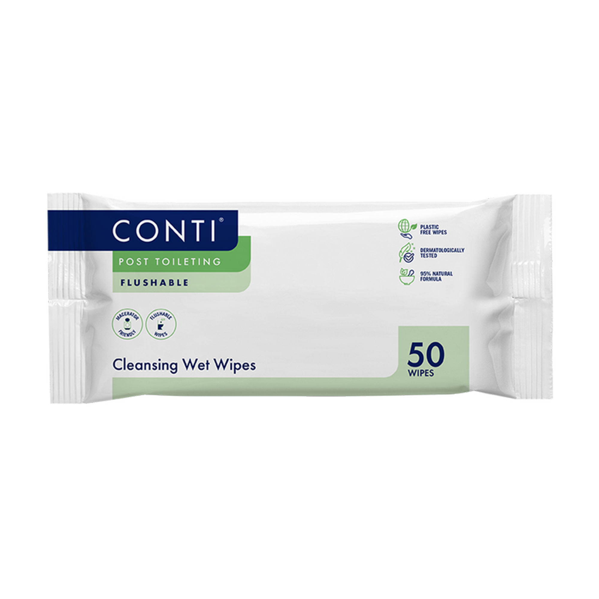 Conti Wet Wipes Flushable - Large (20 Packs of x50) featured image