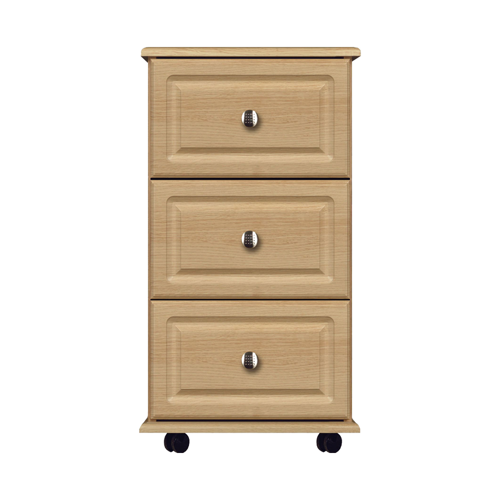 Devon 3 Drawer Bedside Chest - Light Oak featured image